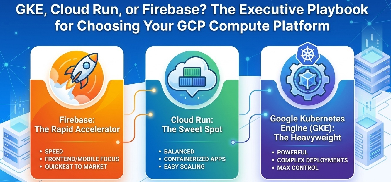 GKE, Cloud Run, or Firebase? The Executive Playbook for Choosing Your GCP Compute Platform